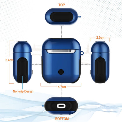 Varnished PC Bluetooth Earphones Case Anti-lost Storage Bag for Apple AirPods 1/2