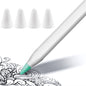 4 PCS Non-slip Mute Wear-resistant Nib Cover for Apple Pencil 1 / 2, Dark Blue, Mint Green, Transparent, White