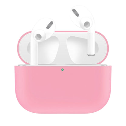 For AirPods Pro Solid Color Silicone Earphone Protective Case, Pink, Grey, Light Purple, Black, Yellow