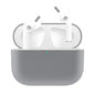For AirPods Pro Solid Color Silicone Earphone Protective Case, Red, Black, White, Yellow, Pink, Green, Grey, Watermelon Red, Light Purple