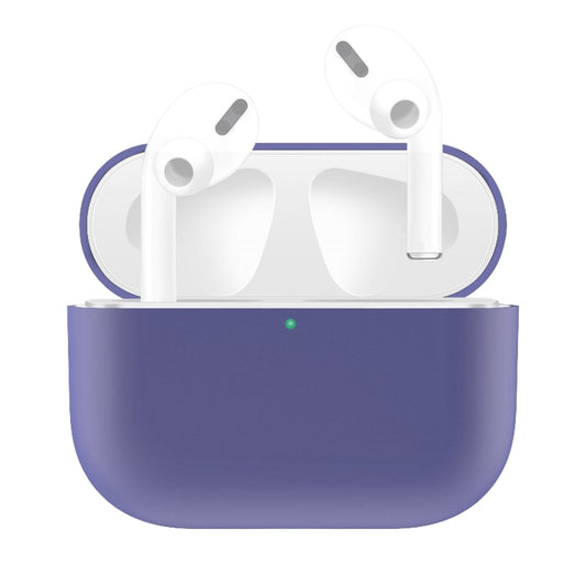 For AirPods Pro Solid Color Silicone Earphone Protective Case, Light Purple, Black, Yellow, Pink, Grey