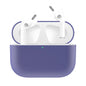 For AirPods Pro Solid Color Silicone Earphone Protective Case, Pink, Grey, Light Purple, Black, Yellow