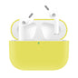 For AirPods Pro Solid Color Silicone Earphone Protective Case, Pink, Grey, Light Purple, Black, Yellow