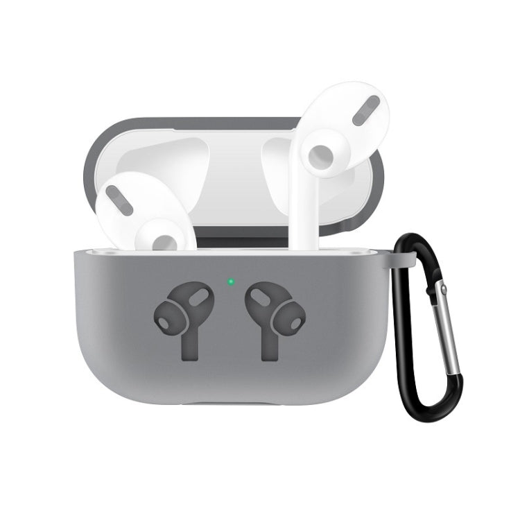 For AirPods Pro Silicone Flip Cover Earphone Protective Case with Anti-drop Buckle