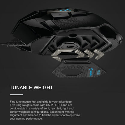 Logitech G502 HERO Wired Gaming Mouse with 11 Buttons, Length: 2.1m