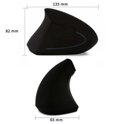 CM0093 Battery Version 2.4GHz Three-button Wireless Optical Mouse Vertical Mouse for Left-hand, Resolution: 1000DPI / 1200DPI / 1600DPI, Battery Version