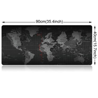 Extended Large Anti-Slip World Map Pattern Soft Rubber Smooth Cloth Surface Game Mouse Pad Keyboard Mat, Size: 90 x 40cm