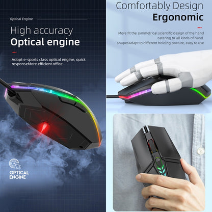 S700 Colorful Light USB Wired Office Gaming Mouse