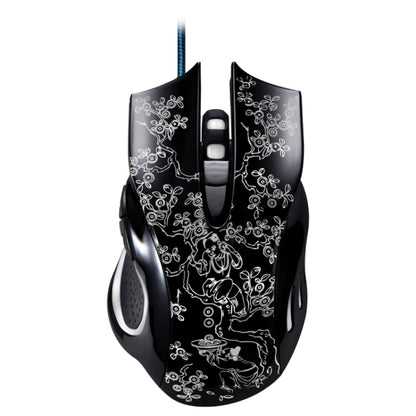 ZGB 169 USB 2400DPI Four-speed Adjustable LED Backlight Wired Optical E-sport Gaming Mouse with Counter Weight, Length: 1.45m, 169 Black, 169 White
