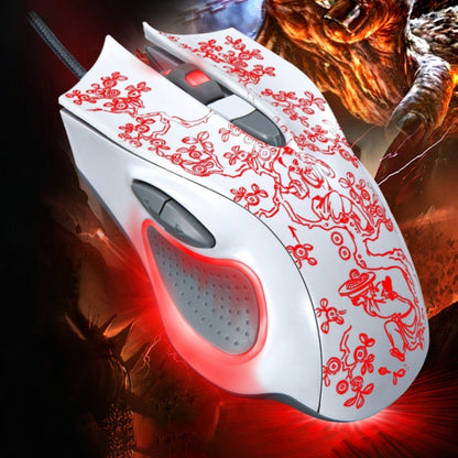 ZGB 169 USB 2400DPI Four-speed Adjustable LED Backlight Wired Optical E-sport Gaming Mouse with Counter Weight, Length: 1.45m