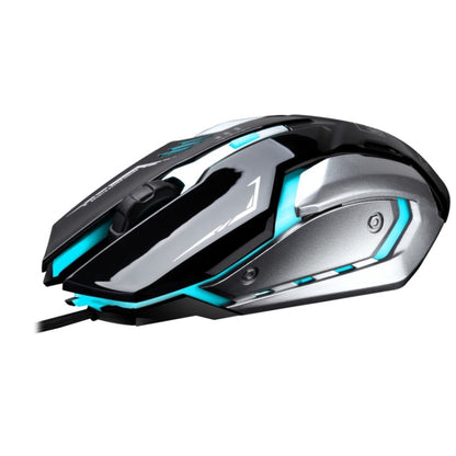 Chasing Leopard K1 USB 1600DPI Three-speed Adjustable LED Backlight Mute Wired Optical Gaming Mouse, Length: 1.3m