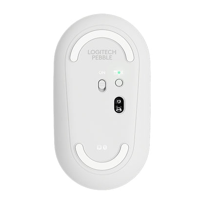 Logitech Pebble Cobblestone Shape Thin 3-keys 1000DPI Mute Wireless Bluetooth Optical Mouse, Wireless Range: 10m