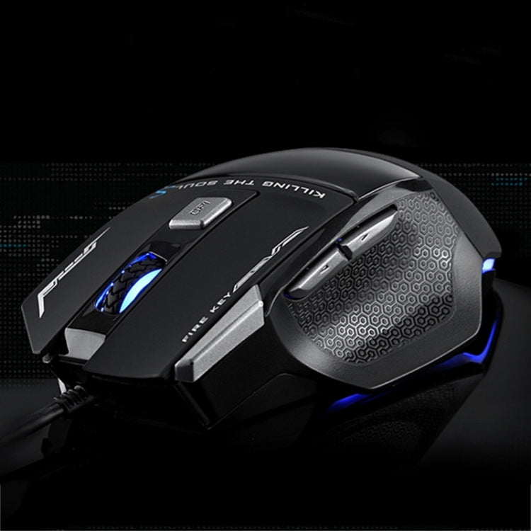 AULA Series SoulKiller II Colourful Light 7D Optical Competitive USB Wired Game Mouse, Maximum Resolution of 3500 DPI, SoulKiller II(B)