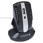 MZ-011 2.4GHz 1600DPI Wireless Rechargeable Optical Mouse with HUB Function, White + Royal Blue, Pearl White, Blue, Silver, Black, Black Silver