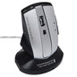 MZ-011 2.4GHz 1600DPI Wireless Rechargeable Optical Mouse with HUB Function, White + Royal Blue, Pearl White, Blue, Silver, Black, Black Silver