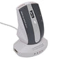 MZ-011 2.4GHz 1600DPI Wireless Rechargeable Optical Mouse with HUB Function, White + Royal Blue, Pearl White, Blue, Silver, Black, Black Silver