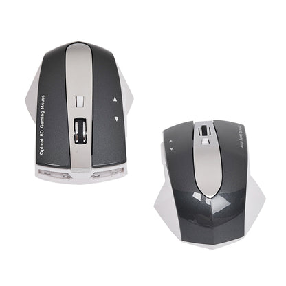 MZ-011 2.4GHz 1600DPI Wireless Rechargeable Optical Mouse with HUB Function, White + Royal Blue, Pearl White, Blue, Silver, Black, Black Silver