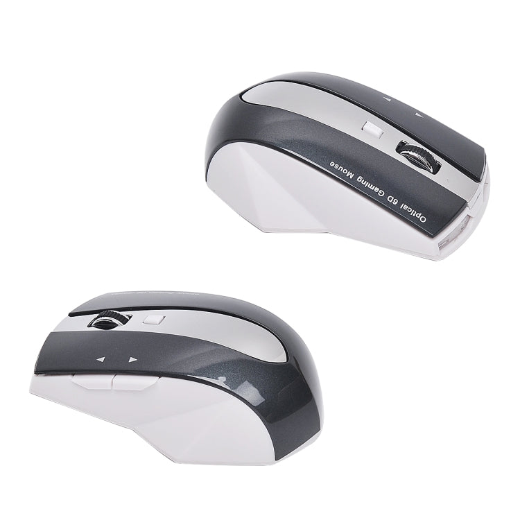 MZ-011 2.4GHz 1600DPI Wireless Rechargeable Optical Mouse with HUB Function, White + Royal Blue, Pearl White, Blue, Silver, Black, Black Silver