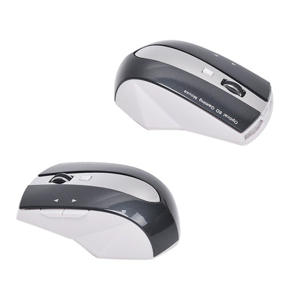 MZ-011 2.4GHz 1600DPI Wireless Rechargeable Optical Mouse with HUB Function, White + Royal Blue, Pearl White, Blue, Silver, Black, Black Silver