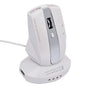 MZ-011 2.4GHz 1600DPI Wireless Rechargeable Optical Mouse with HUB Function, White + Royal Blue, Pearl White, Blue, Silver, Black, Black Silver
