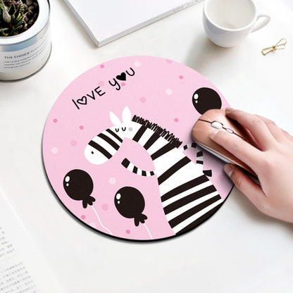 Zebra Pattern Circular Mouse Pad, Diameter: 22cm