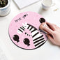 Zebra Pattern Circular Mouse Pad, Diameter: 22cm