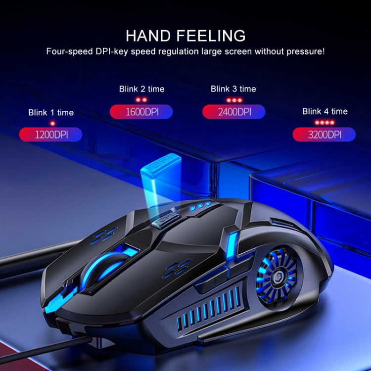 YINDIAO G5 3200DPI 4-modes Adjustable 6-keys RGB Light Wired Gaming Mouse, G5 Black, G5 White