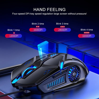 YINDIAO G5 3200DPI 4-modes Adjustable 6-keys RGB Light Wired Gaming Mouse, G5 Black, G5 White