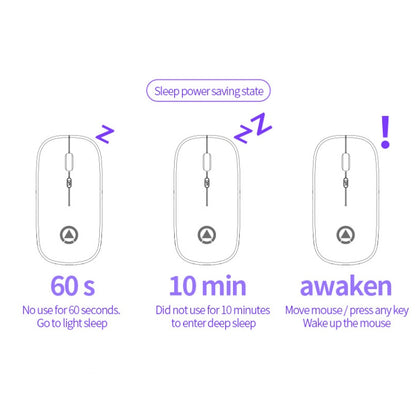 YINDIAO A2 2.4GHz 1600DPI 3-modes Adjustable Wireless Silent Mouse, Battery Powered, Battery ver.