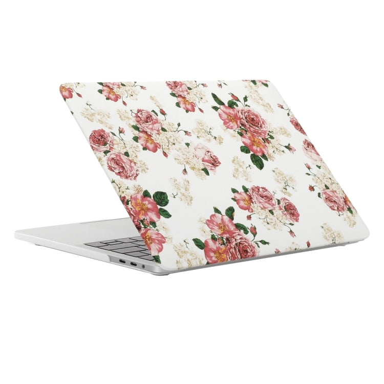 For 2016 New Macbook Pro 15.4 inch A1707 Chinese Rose Pattern Laptop Water Decals PC Protective Case