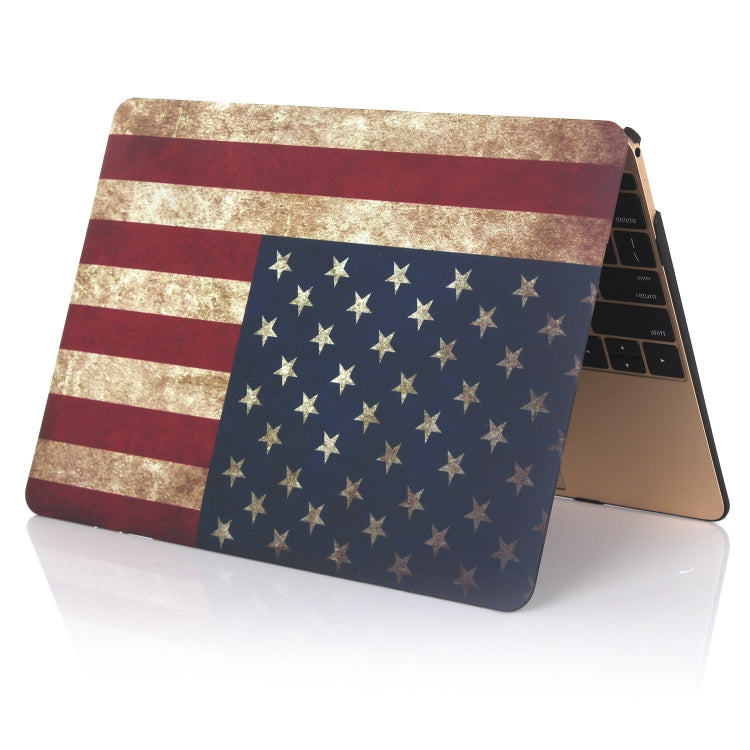 For MacBook Air 13.3 inch A1932 2018 / A2179 American Flag Laptop Water Stick Style Protective Case (2020)