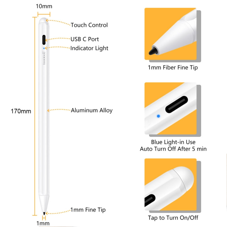 1.4-2.3mm Magnetic Design Superfine Nib Prevent Accidental Touch Handwritten Capacitive Screen Stylus Pen