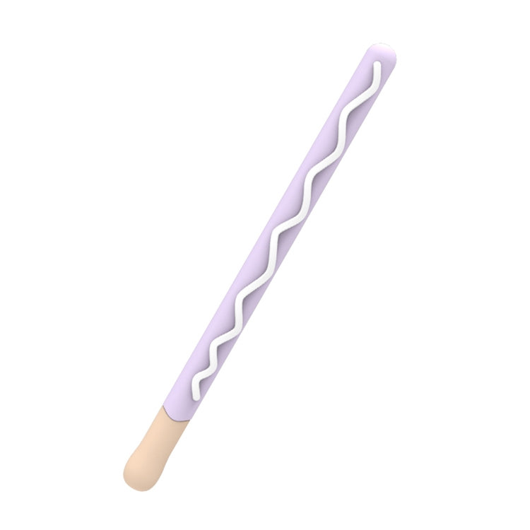 LOVE MEI For Apple Pencil 2 Stripe Design Stylus Pen Silicone Protective Case Cover, For Apple Pencil 2