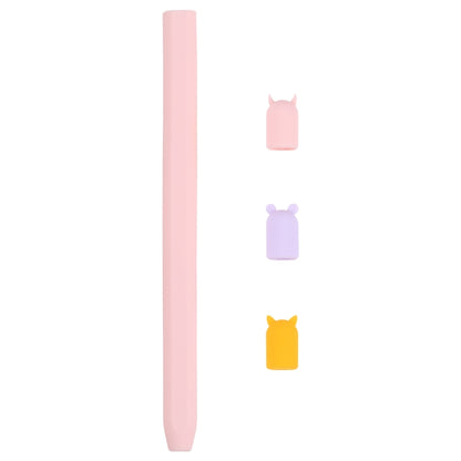 4 in 1 Stylus Pen Cartoon Animal Silicone Protective Case for Apple Pencil 2, For Apple Pencil 2