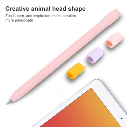 4 in 1 Stylus Pen Cartoon Animal Silicone Protective Case for Apple Pencil 2