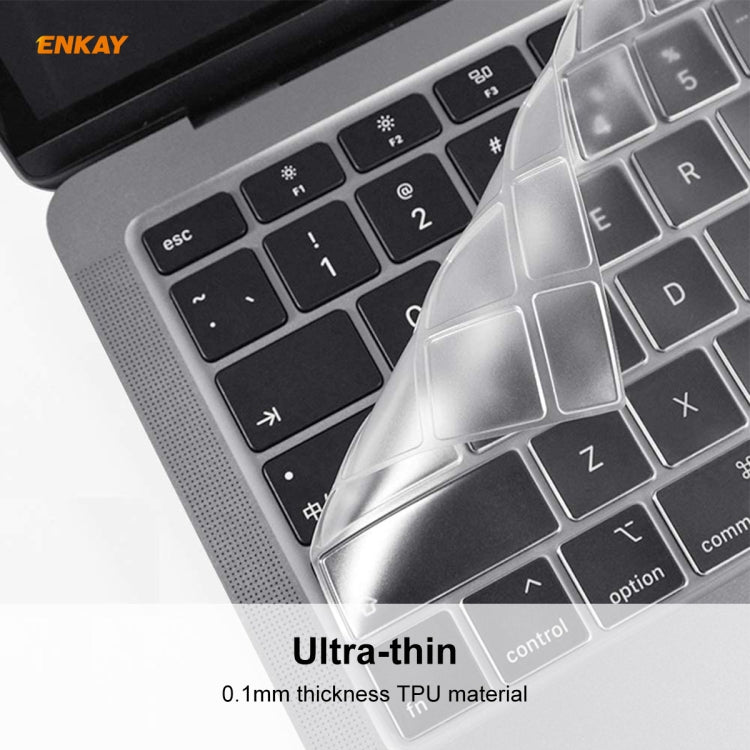 ENKAY TPU Keyboard Protector Cover for MacBook Air 13.3 inch A1932 (2018), EU Version