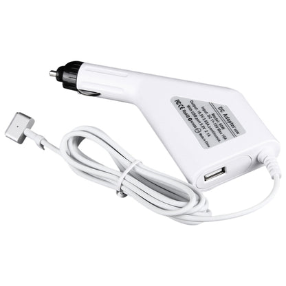 60W 16.5V 3.65A 5 Pin T Style MagSafe 2 Car Charger with 1 USB Port for Apple Macbook A1465 / A1502 / A1435 / MD212 / MD2123 / MD662, Length: 1.7m