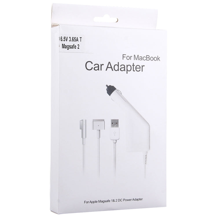 60W 16.5V 3.65A 5 Pin T Style MagSafe 2 Car Charger with 1 USB Port for Apple Macbook A1465 / A1502 / A1435 / MD212 / MD2123 / MD662, Length: 1.7m