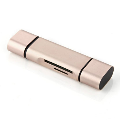 3 in 1 Type-c & Micro USB & USB 2.0 3 Ports SD / TF Card Reader for OTG Enabled Smartphones / PC