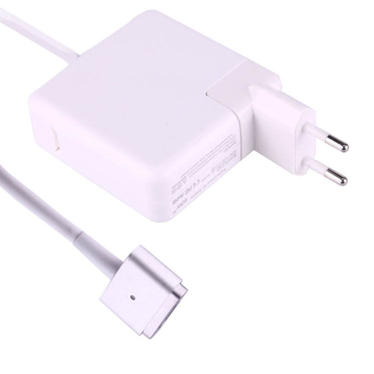 60W 16.5V 3.65A 5 Pin T Style MagSafe 2 Replacement AC Adaptor for Apple Macbook  A1425 / A1435 / A1502, Length: 1.8m