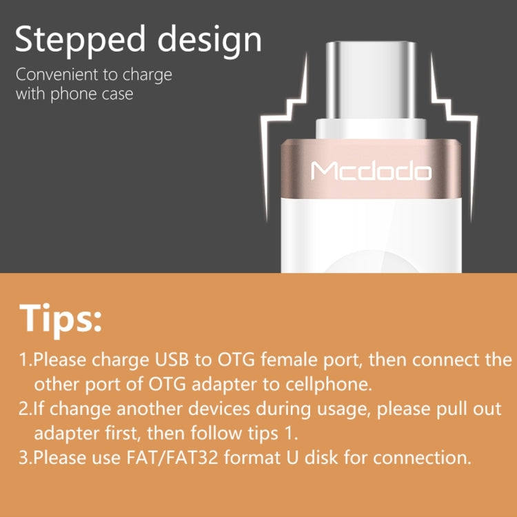 Mcdodo OT-1942 USB-C / Type-C to USB 3.0 AF Data Transmission Charging OTG Adapter