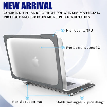 For MacBook Pro 16 inch A2141 (2019) PC + TPU Two Colors Laptop Protective Case