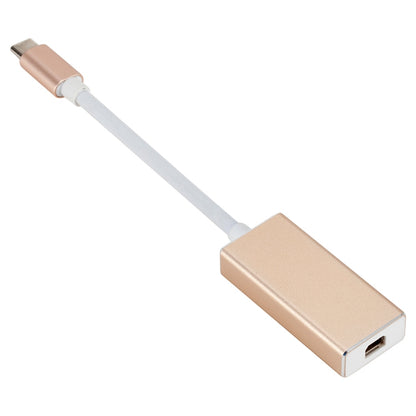 USB-C / Type-C 3.1 Male to Mini DP Female HD Converter, Length: 12cm, Silver, Gold