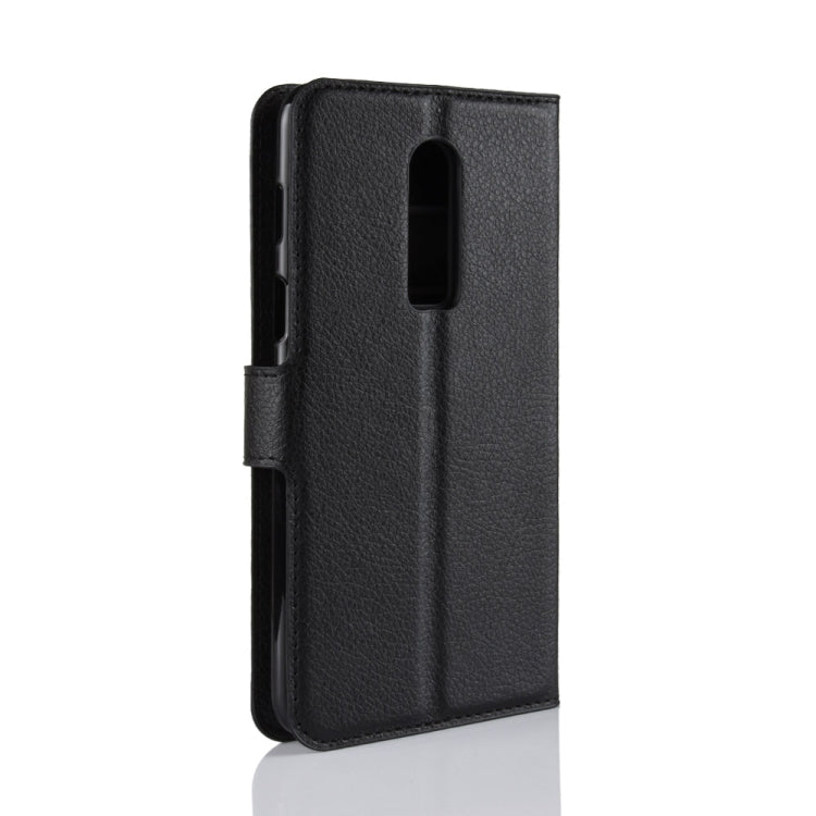 For OnePlus 6 Litchi Texture Horizontal Flip Leather Case with Holder & Card Slots & Wallet