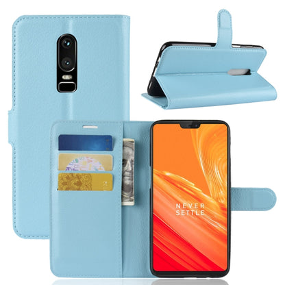 For OnePlus 6 Litchi Texture Horizontal Flip Leather Case with Holder & Card Slots & Wallet, For OnePlus 6