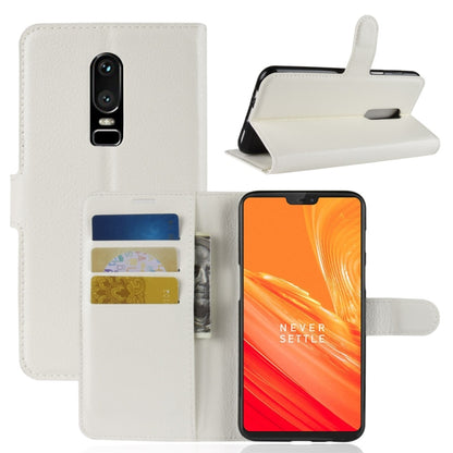 For OnePlus 6 Litchi Texture Horizontal Flip Leather Case with Holder & Card Slots & Wallet, For OnePlus 6