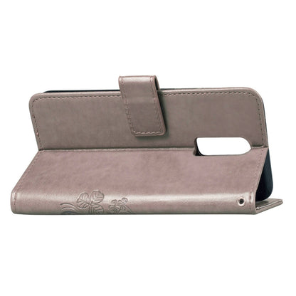 Lucky Clover Pressed Flowers Pattern Leather Case for OnePlus 6T, with Holder & Card Slots & Wallet & Hand Strap, For OnePlus 6T