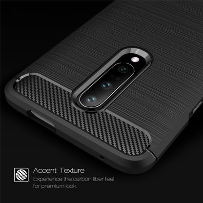 Brushed Texture Carbon Fiber Shockproof TPU Case for OnePlus 7