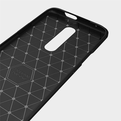 Brushed Texture Carbon Fiber Shockproof TPU Case for OnePlus 7