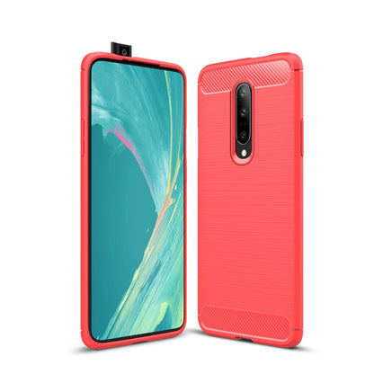 Brushed Texture Carbon Fiber Shockproof TPU Case for OnePlus 7